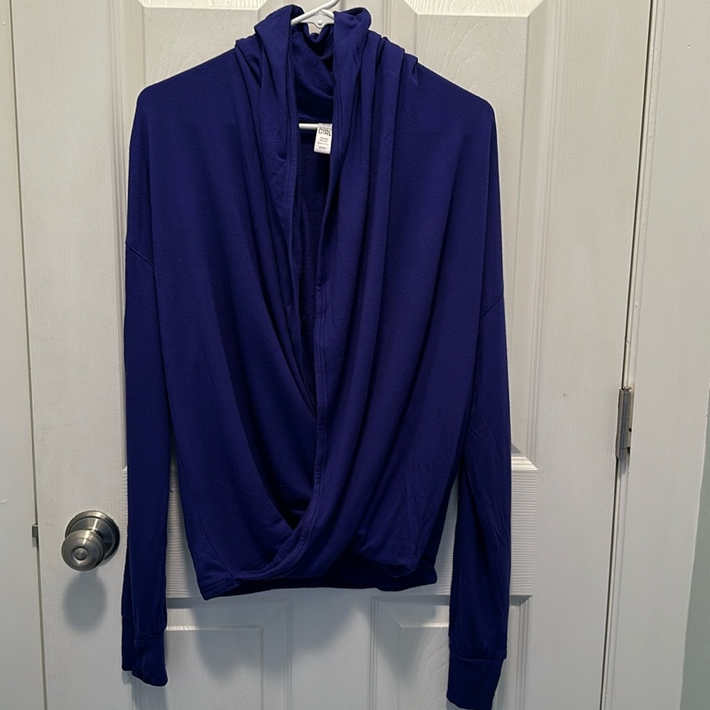 Athleta Girl Sz XL 14 pullover wrap style top